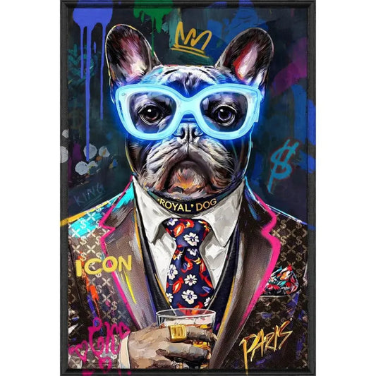 Quadro con LED - Bulldog