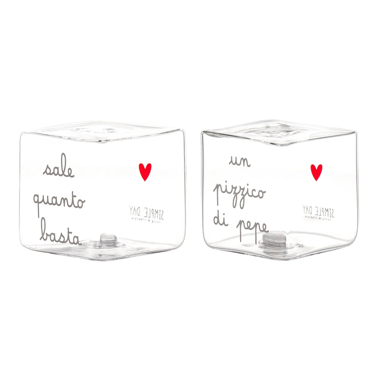 Set Sale e Pepe in vetro "Sale quanto basta - Un pizzico di Pepe"