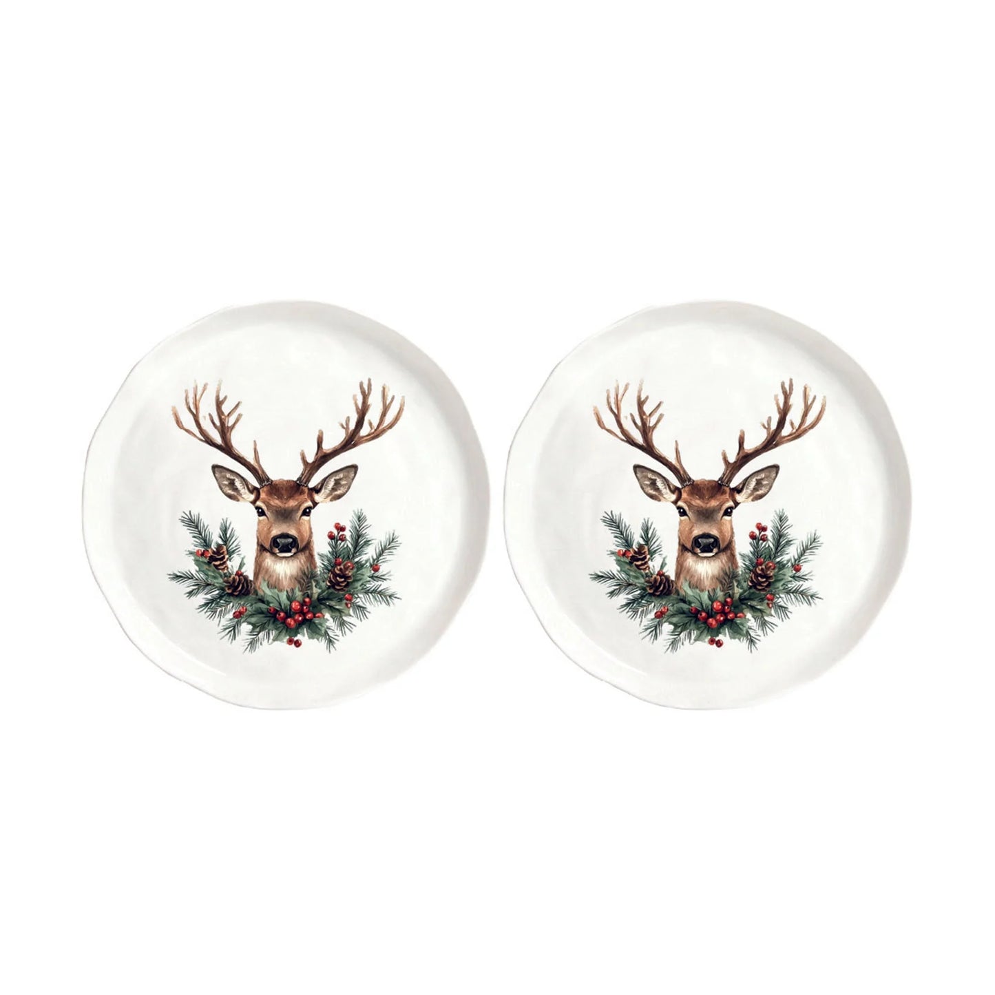 Set 2 Piatti Dessert Natale - Vari Decori