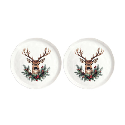 Set 2 Piatti Dessert Natale - Vari Decori