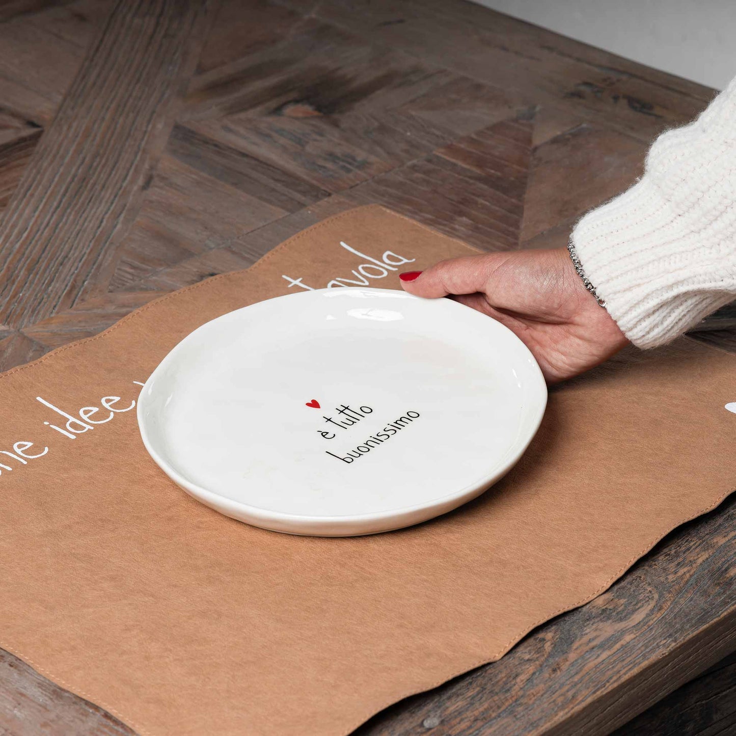 Set 2 Piatti Dessert - Varie Scritte