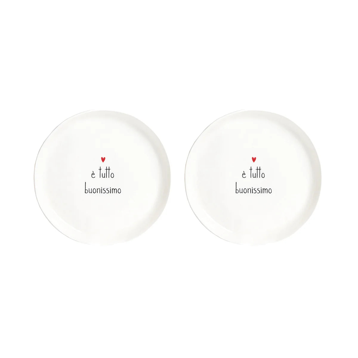Set 2 Piatti Dessert - Varie Scritte