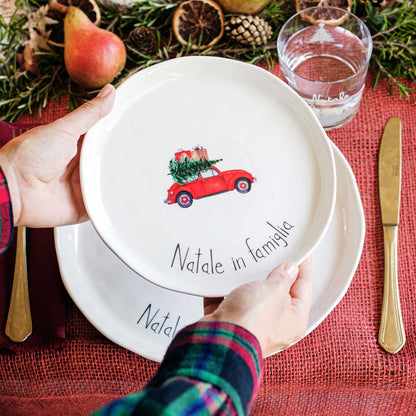 Set 2 Piatti Dessert Natale - Vari Decori