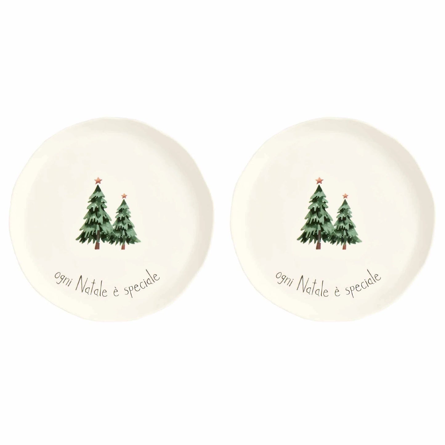 Set 2 Piatti Piani Natale - Vari Decori