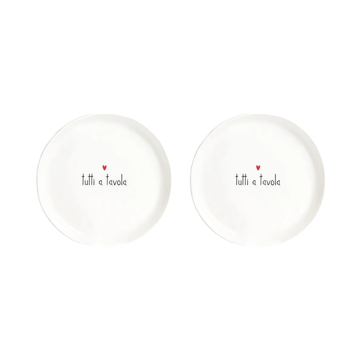 Set 2 Piatti Dessert - Varie Scritte