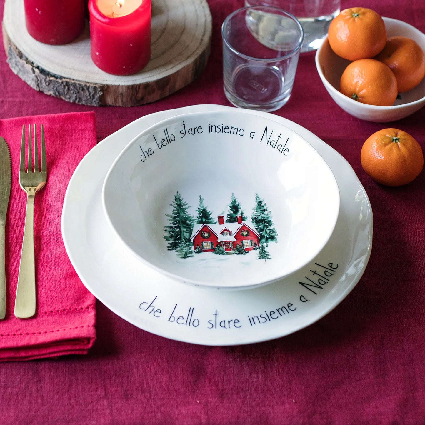 Set 2 Piatti Fondi Natale - Vari Decori