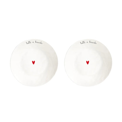 Set 2 Piatti Fondi - Varie Scritte