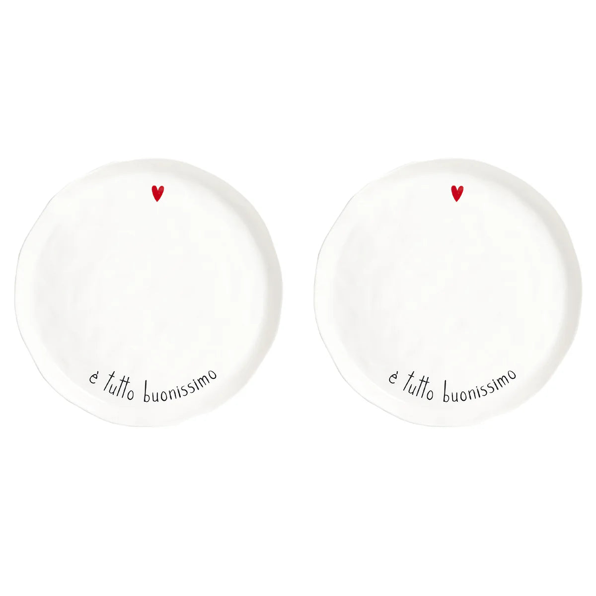 Set 2 Piatti Piani - Varie Scritte