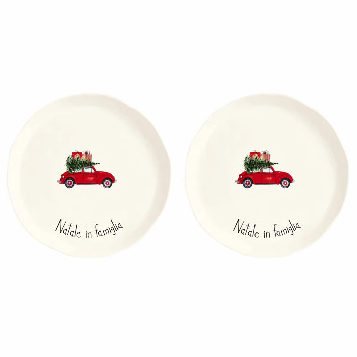 Set 2 Piatti Piani Natale - Vari Decori