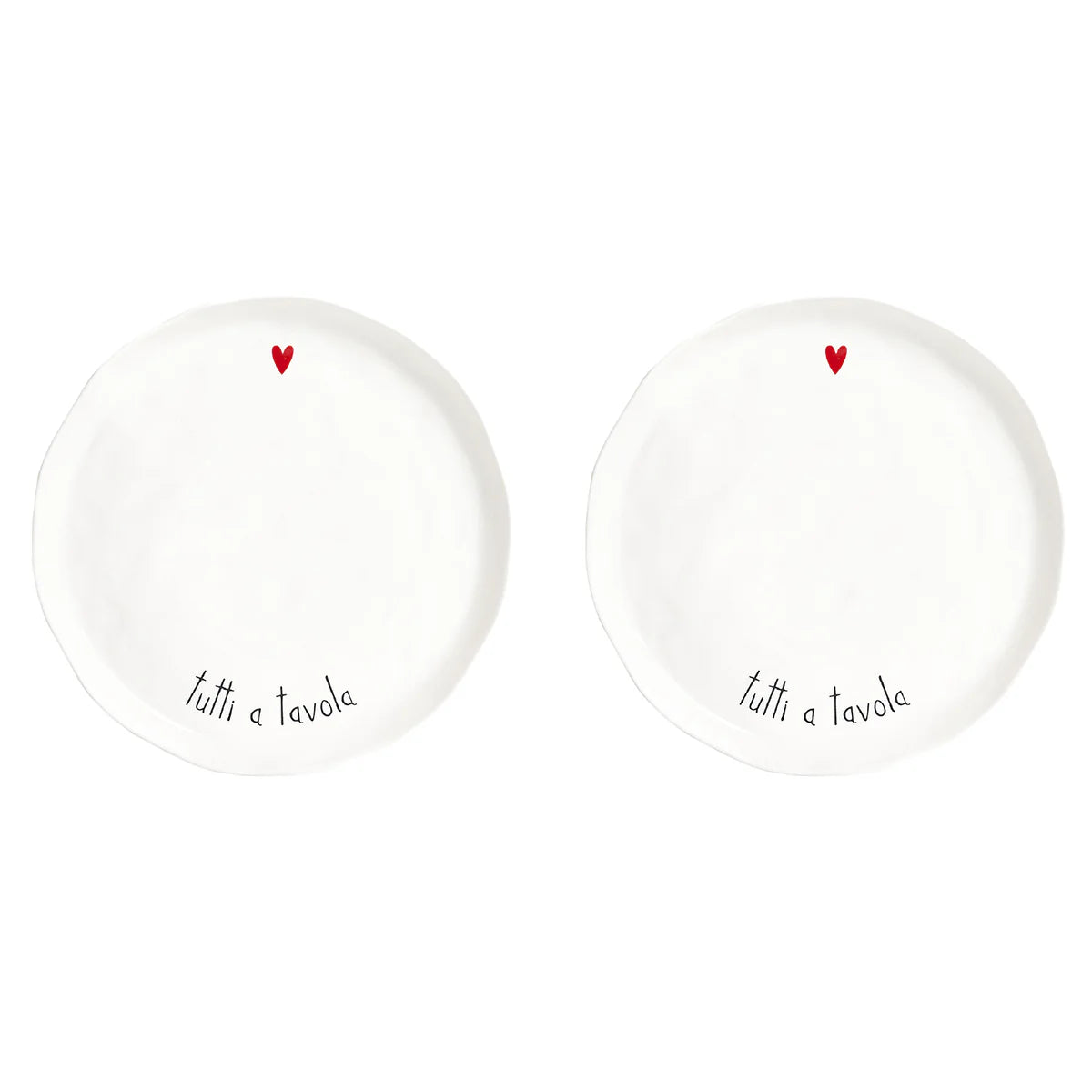 Set 2 Piatti Piani - Varie Scritte