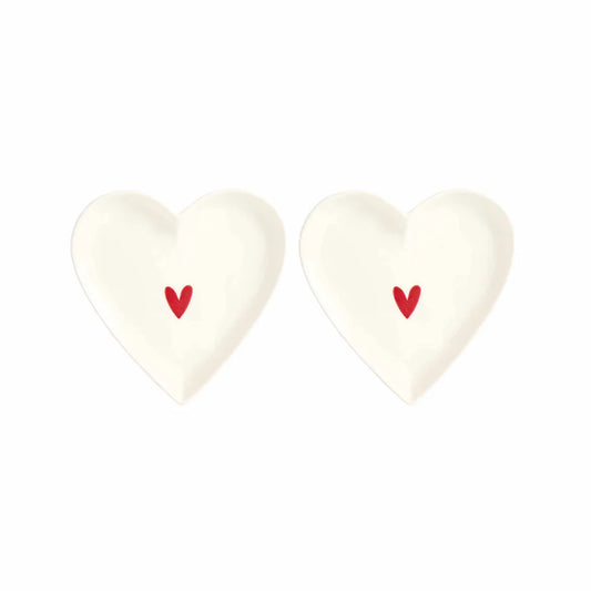 Set 2 Piatti Cuore 12cm "Cuore Rosso"