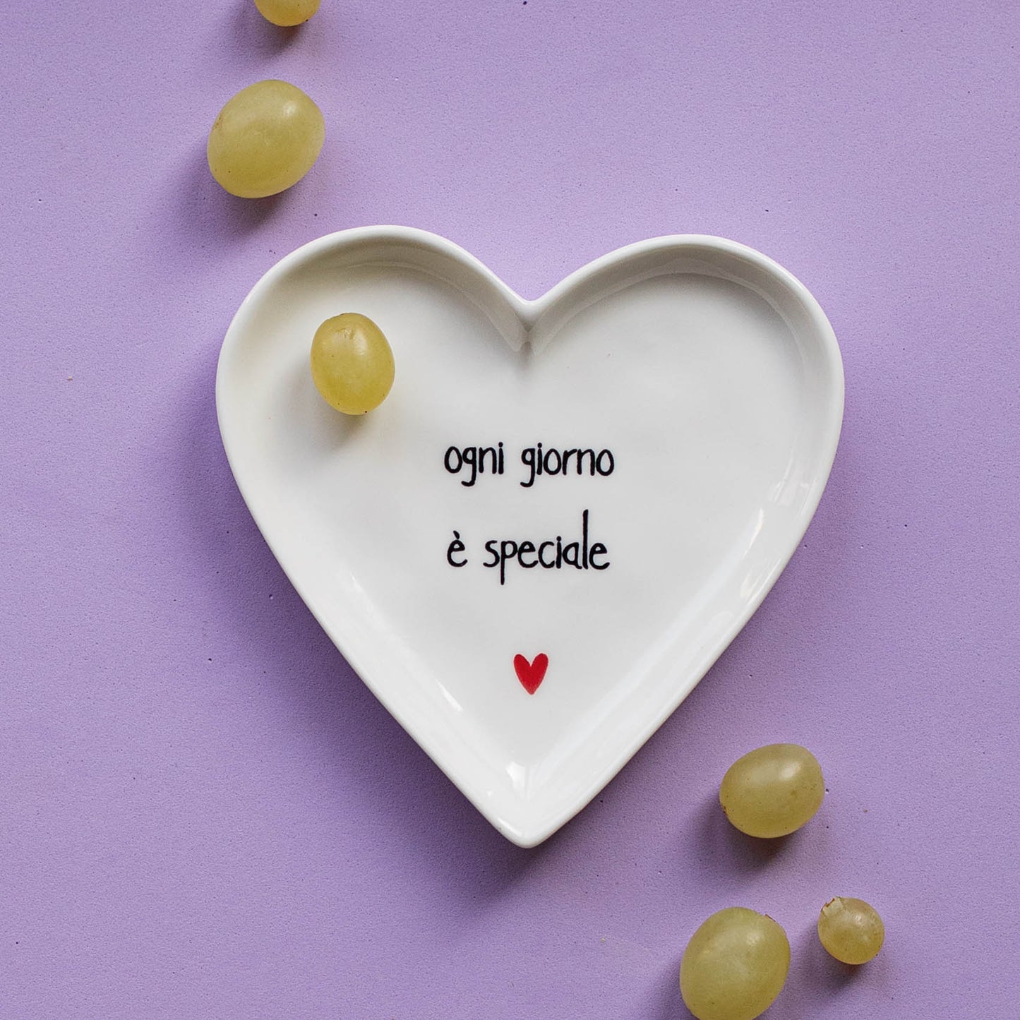 Set 2 Piatti Cuore 12cm "Ogni Giorno è Speciale"