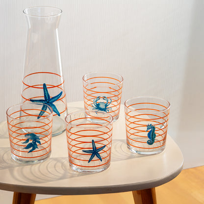 Set 4 Bicchieri BREST LINE - Mare Arancione