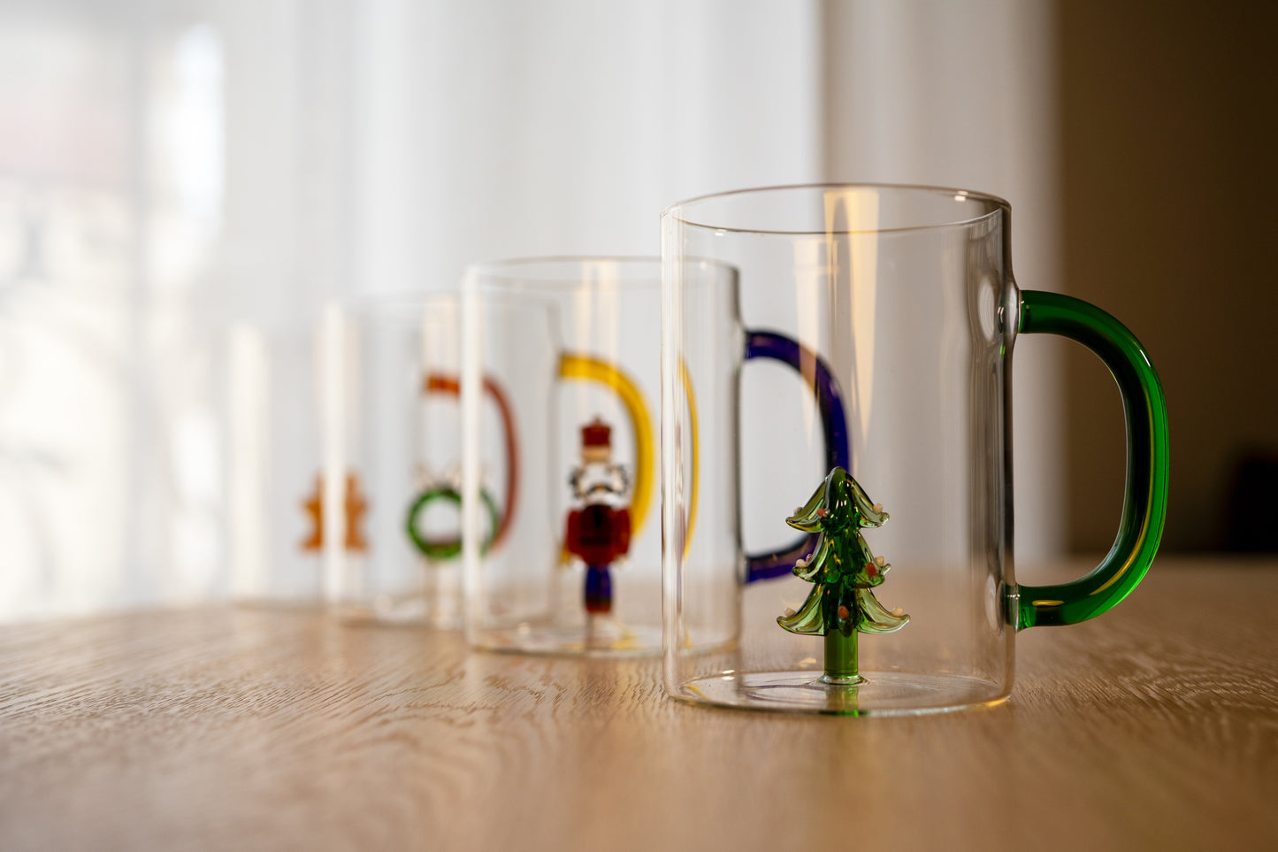 Mug in vetro con soggetto Natalizio