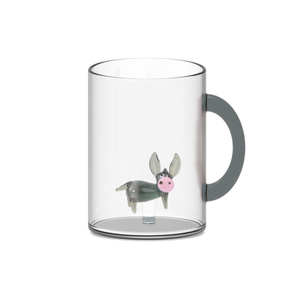 Mug in vetro con soggetto
