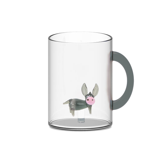 Mug in vetro con soggetto