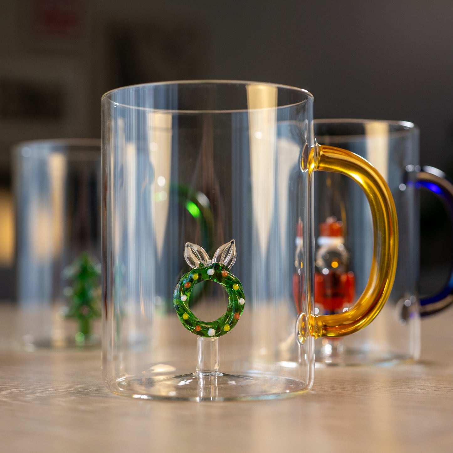 Mug in vetro con soggetto Natalizio