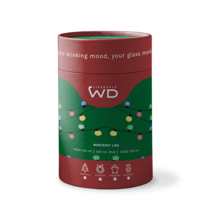 Mug in vetro con soggetto Natalizio
