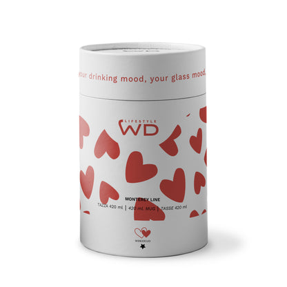 Mug in vetro con soggetto