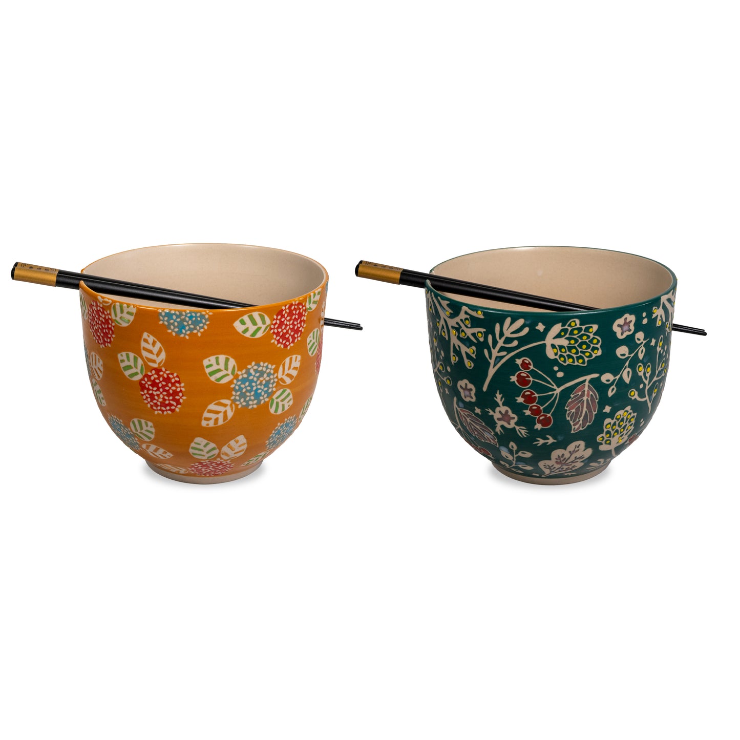 Set 2 ciotole Ramen + 2 coppie di bacchette Pechino