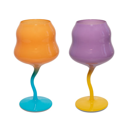 Set 2 calici da cocktail in vetro - Vari Colori
