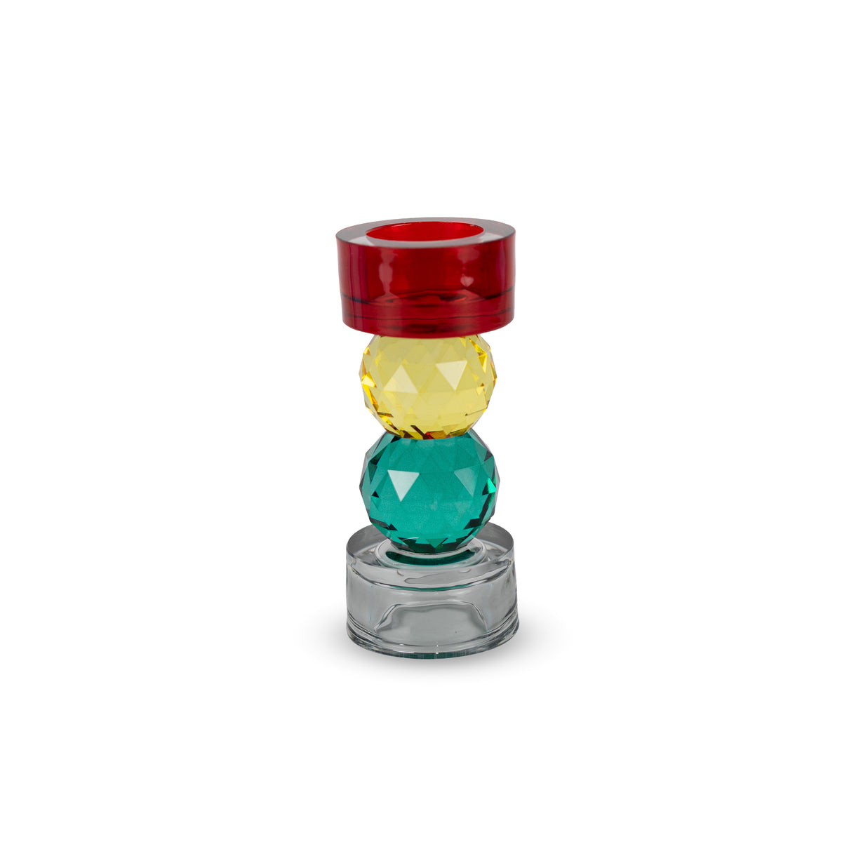 Portacandela in Vetro Diamond - Grande h 14,5 cm