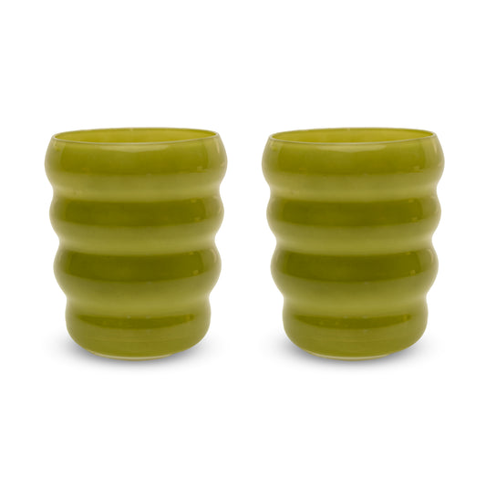 Set 6 bicchieri in vetro - Verde
