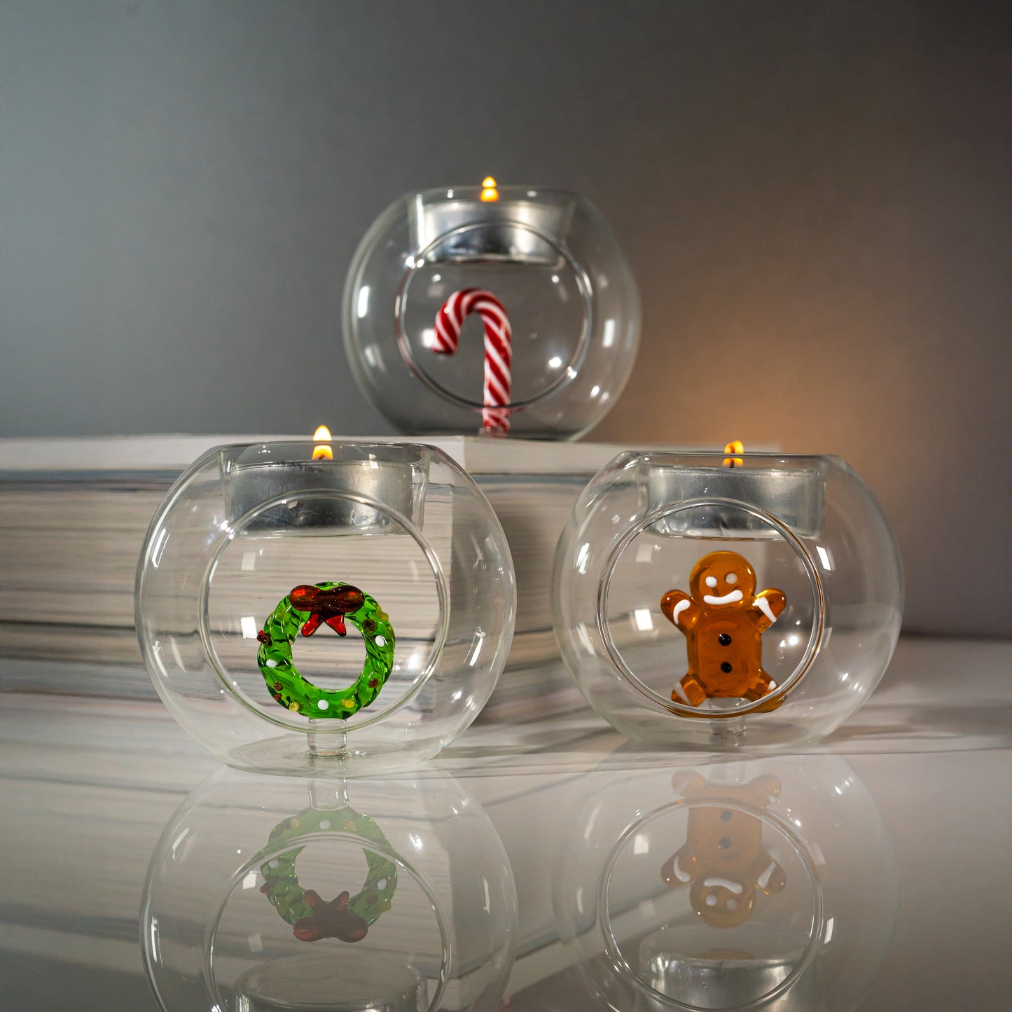 Porta Tealight Natalizia - Vari Soggetti