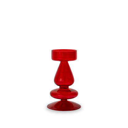Vaso/ Porta Tealight in Vetro H15 - Vari Colori
