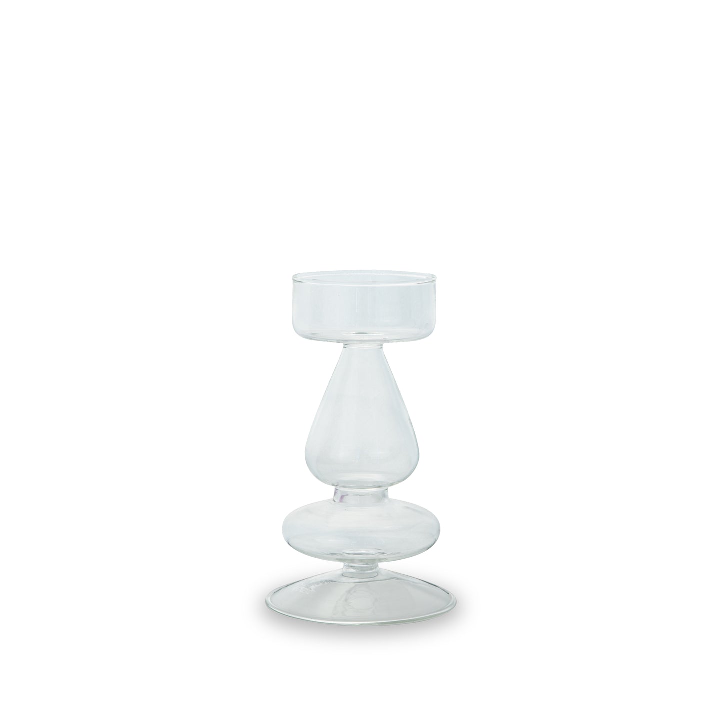 Vaso/ Porta Tealight in Vetro H15 - Vari Colori