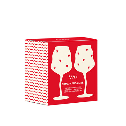 Set 2 calici da cocktail in vetro - Vari Colori
