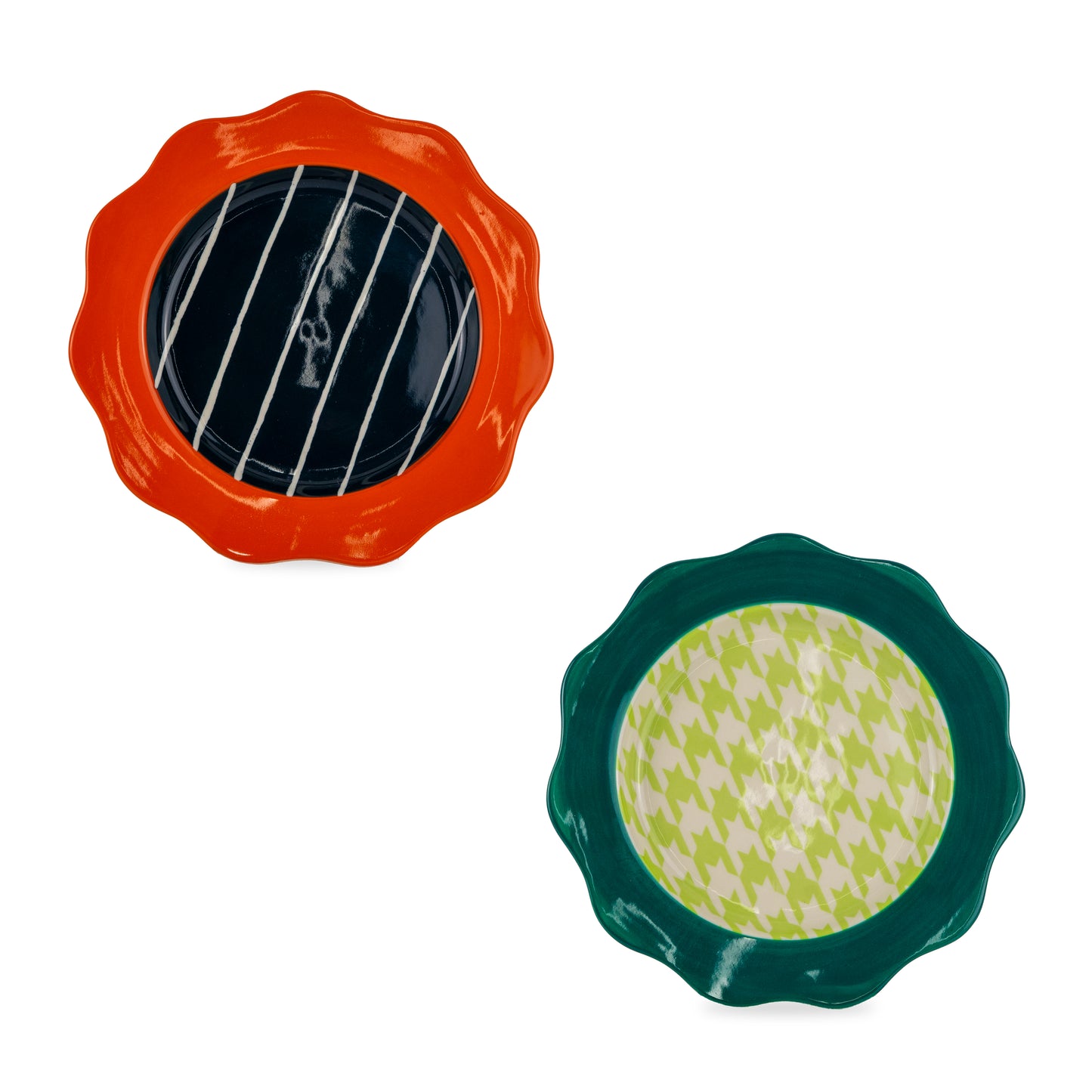 Set 2 Piatti Dessert in stoneware - Vari Colori