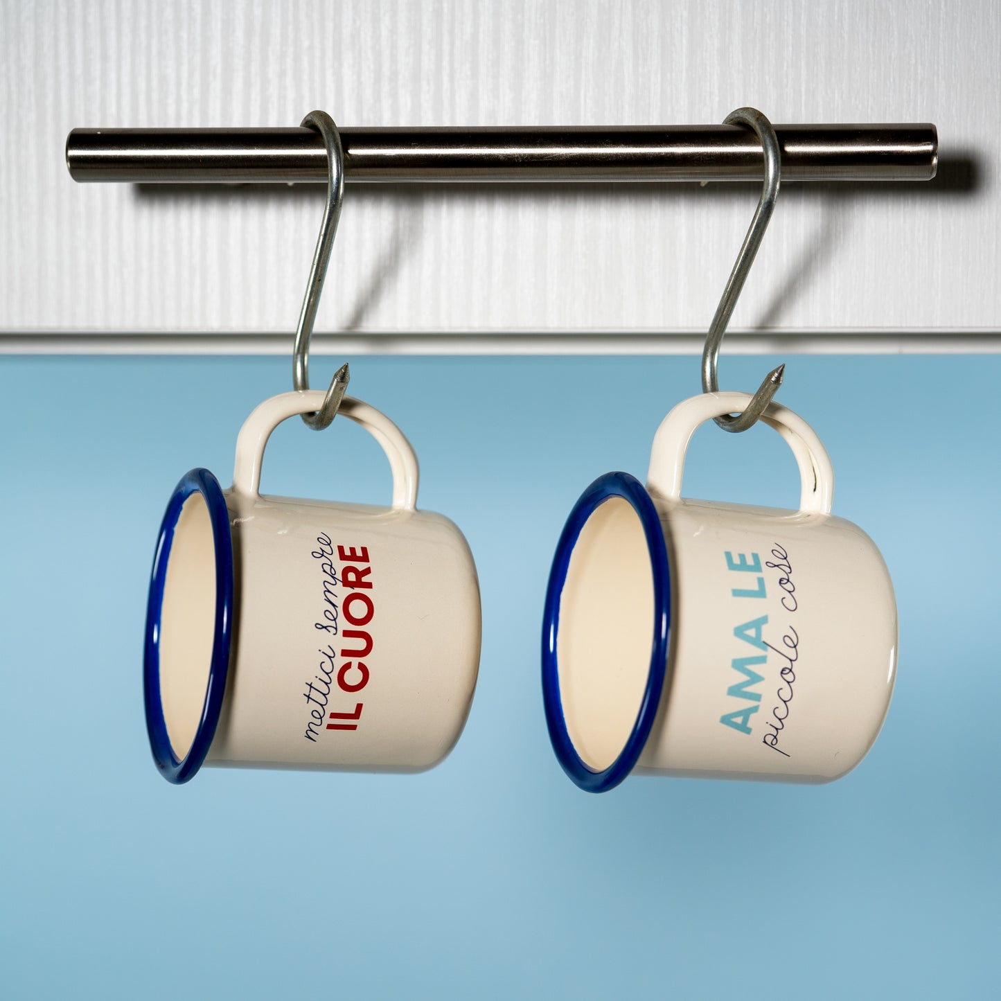 Set 2 tazzine in Latta - Varie Scritte