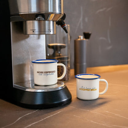 Set 2 tazzine in Latta - Varie Scritte