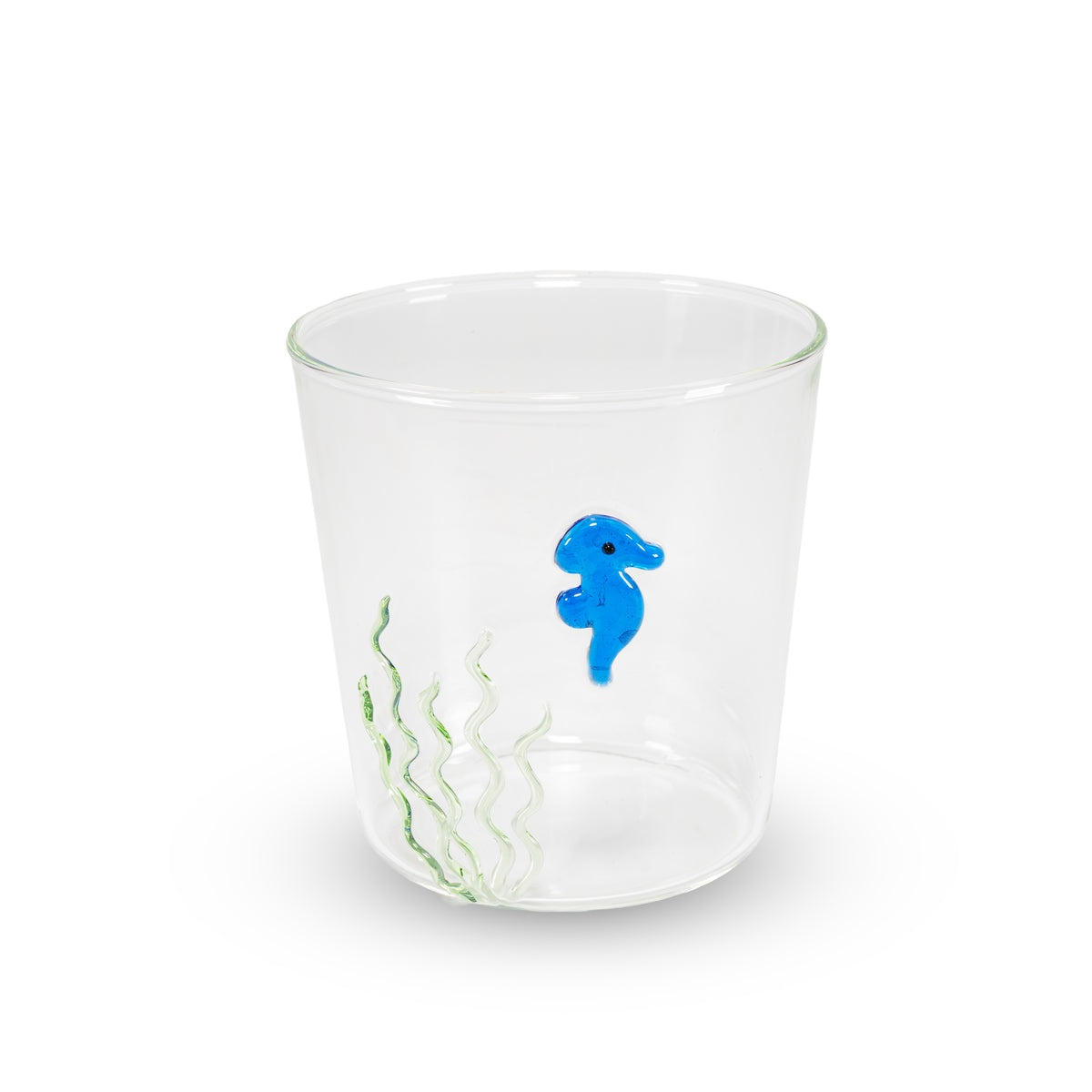 Bicchiere con Decori Marini
