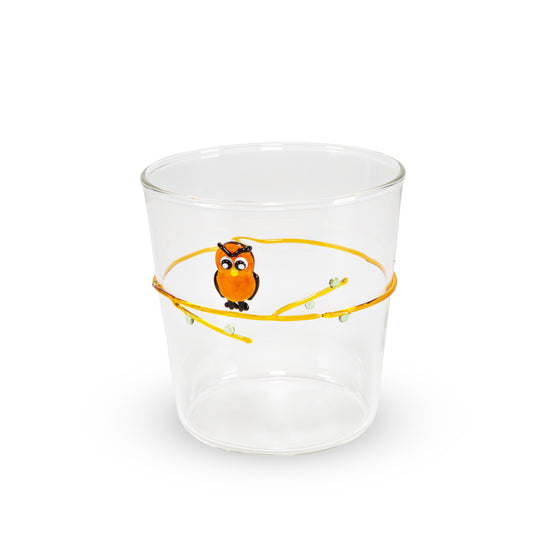 Bicchiere con Decori Floreali