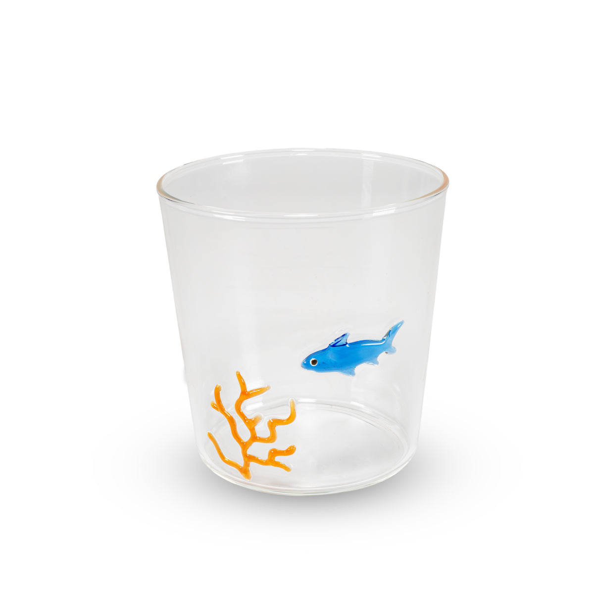 Bicchiere con Decori Marini