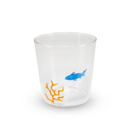 Bicchiere con Decori Marini