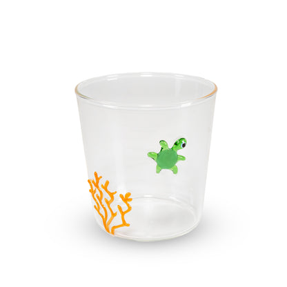 Bicchiere con Decori Marini
