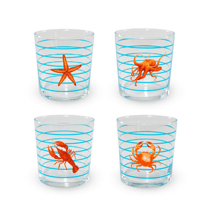 Set 4 Bicchieri BREST LINE - Mare Azzurro