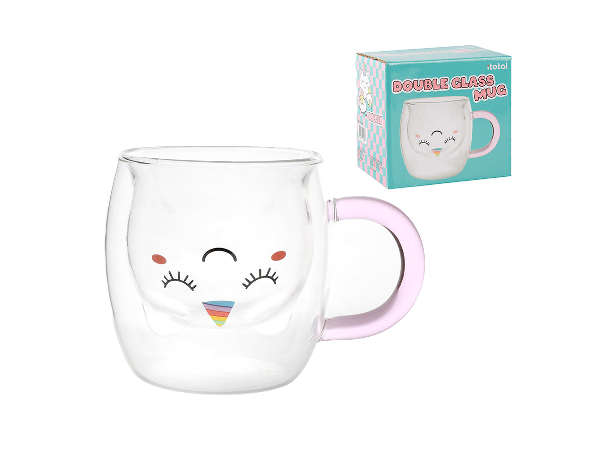 Tazza in Vetro doppia camera - Vari Soggetti