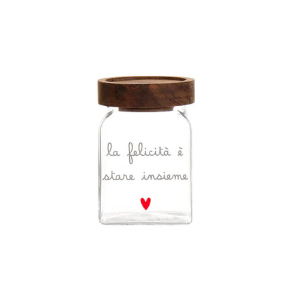 Barattolo Vetro "La Felicità è stare insieme"