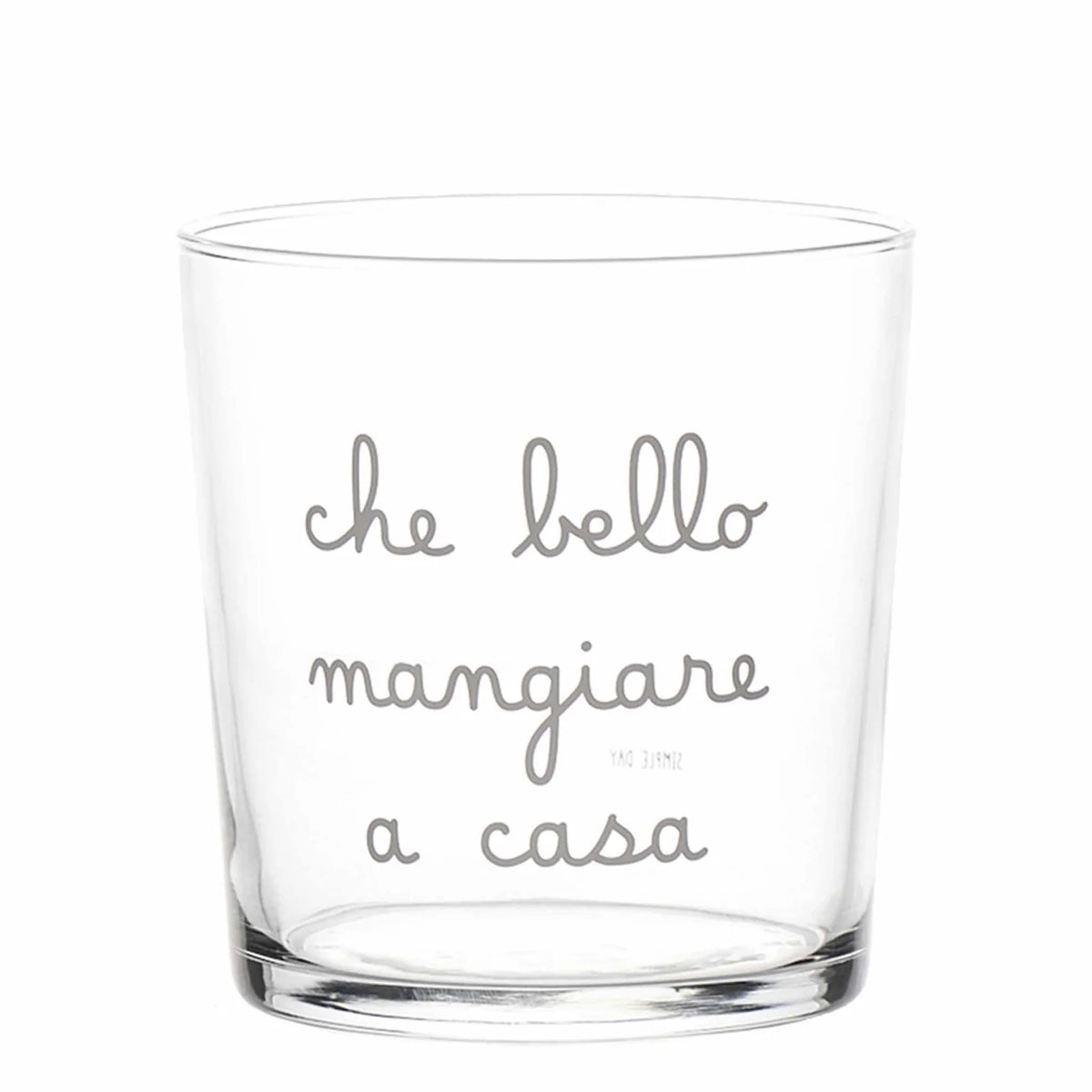 Bicchiere in vetro con decoro - Varie Scritte