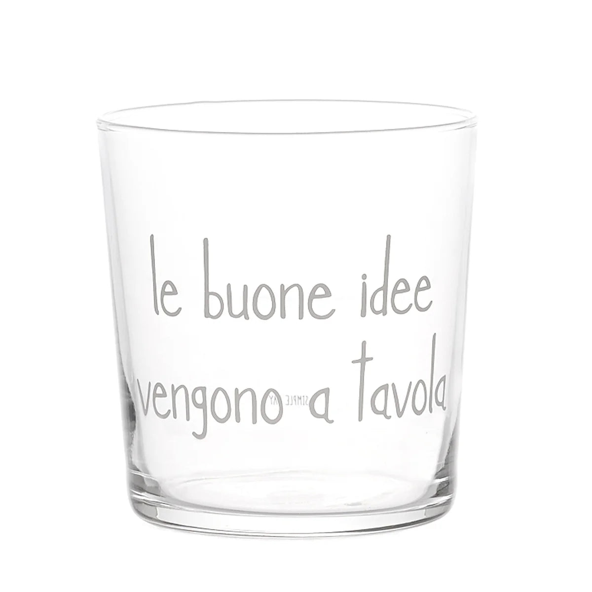 Bicchiere in vetro con decoro - Varie Scritte