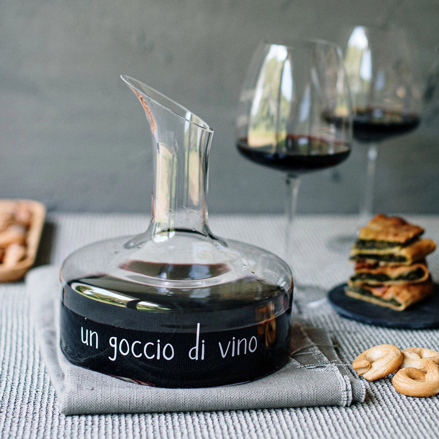 Decanter in vetro "Un Goccio di Vino"