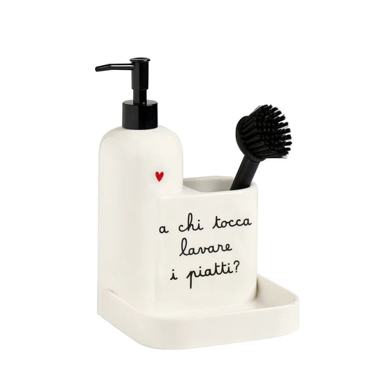 Dosasapone Porta Accessori "A chi tocca lavare i piatti"