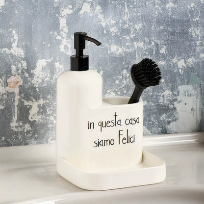 Dosasapone Porta Accessori "In questa casa siamo felici"