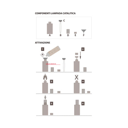 Lampada Catalitica Tonda Champagne - Varie Misure