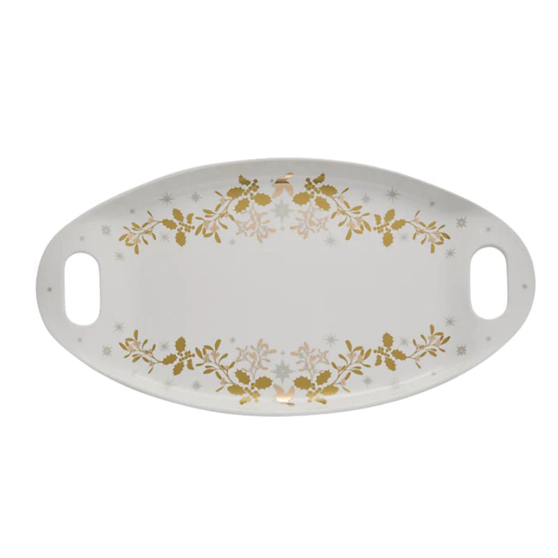 Vassoio Ovale con Manici WHITE CHRISTMAS