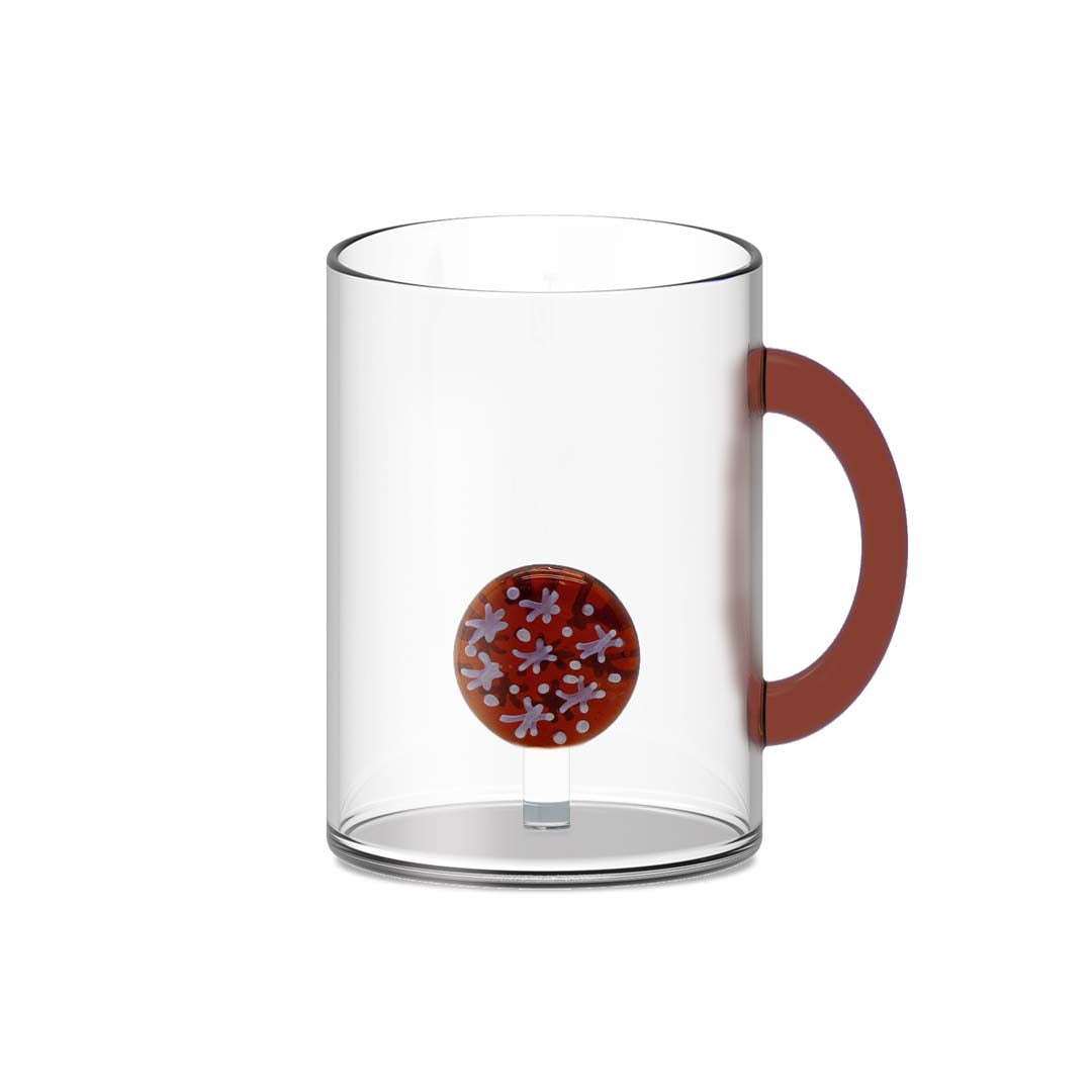 Mug in vetro con soggetto